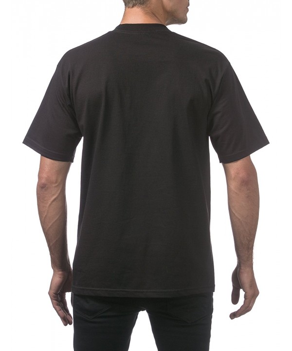 Men's Heavyweight Cotton Short Sleeve Crew Neck T-Shirt - Black ...