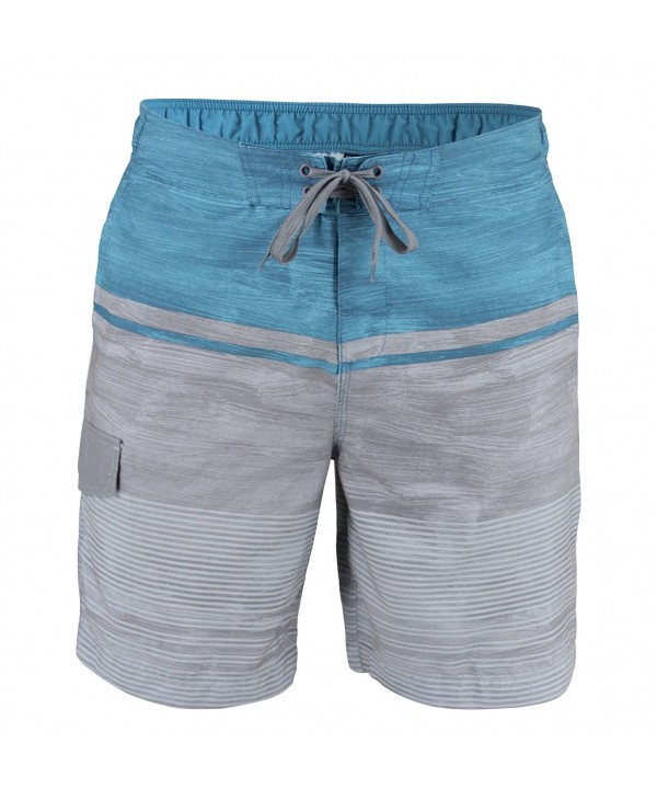 Men's Shorts Grey Heaven Sweamwear Swim Trunks - Green/Grey - C61833MTDGI