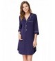 Zexxxy Nightgown Loungewear Pockets Collar