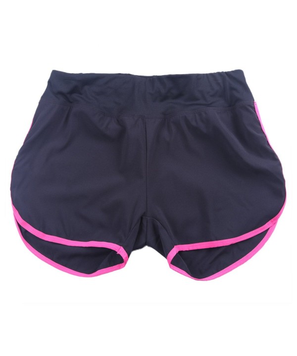 Women's Retro Fashion Dolphin Running Workout Shorts - Pink - CY12H0AAQID