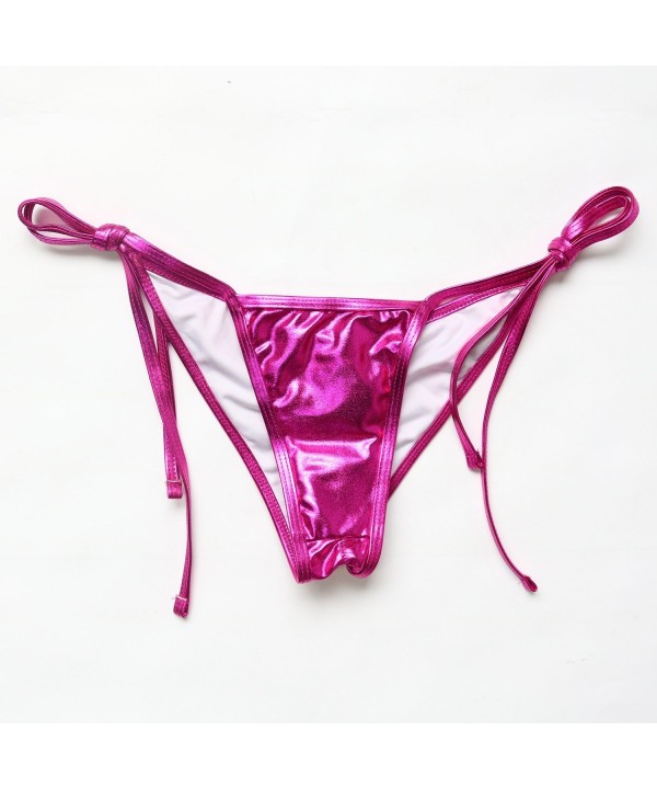Ladies' New Liquid String Bikini Metallic Thong Bathing Suit 2 Pieces ...