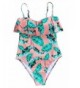 Cupshe Fashion Falbala Printing Swimsuits