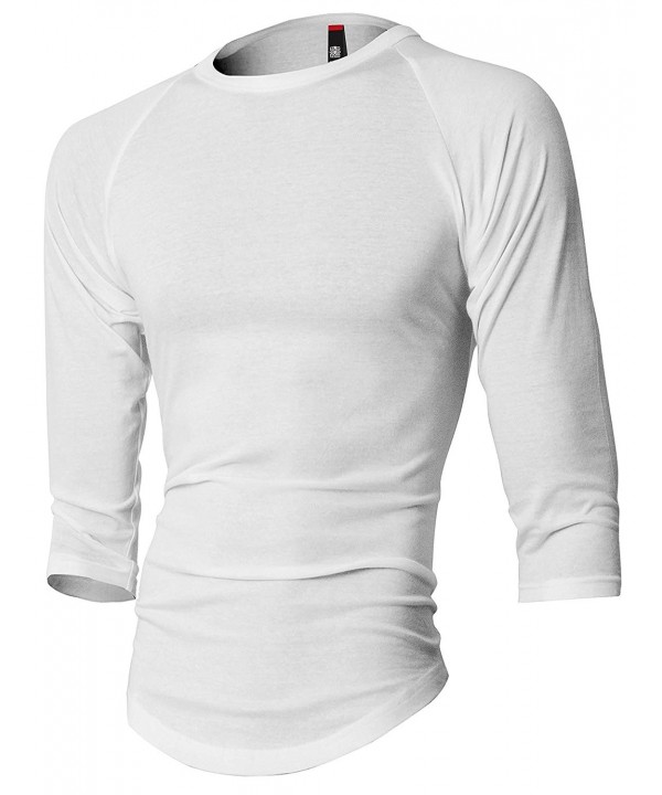 MX Mens Baseball Raglan 3/4 Sleeve Casual Basic Plain T Shirts - 08 ...