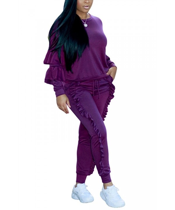 black and purple sweatsuit