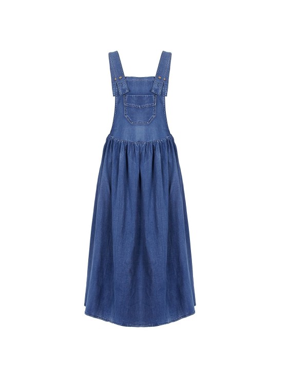 blue overall skirt