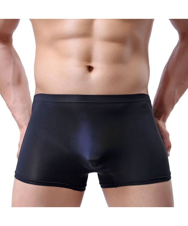 Men's Underwear Boxer Briefs Ice Silk Shorts Panties Bulge