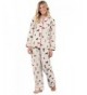 PajamaGram Christmas Flannel Pajamas Multicolored