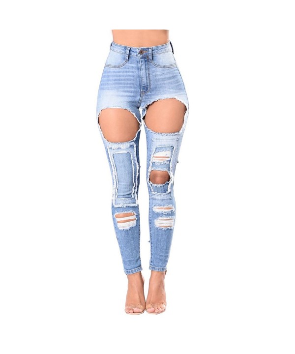 high rise ripped skinny jeans