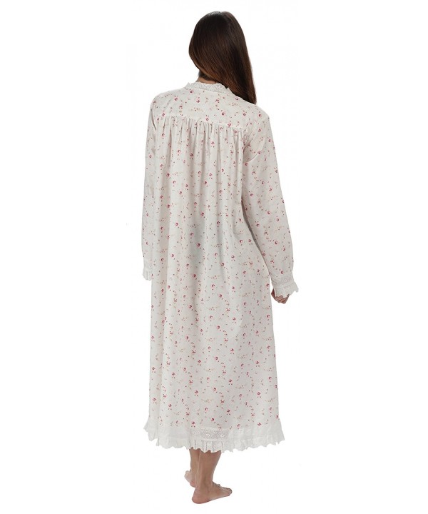 Henrietta 100% Cotton Victorian Nightgown With Pockets 7 Sizes ...