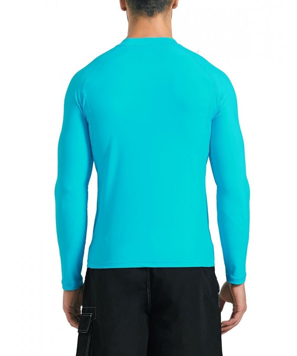 Men's Basic Long Sleeve Rashguard UV Sun Protection Athletic Swim Shirt ...