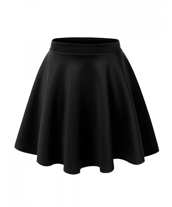 Womens Plus Size Basic Versatile Stretchy Flared Skater Skirt - Wb1034 ...