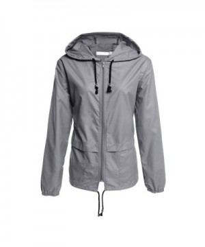 Women's Lightweight Hooded Raincoat Waterproof Packable Active Outdoor ...