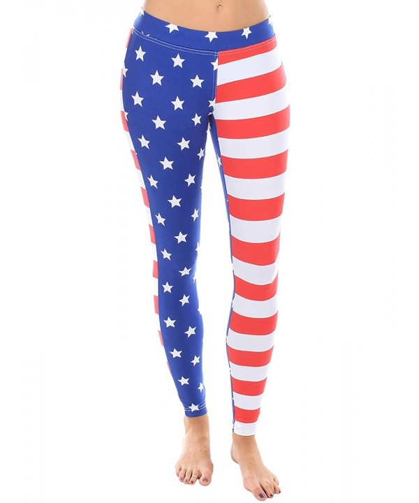 USA American Flag Leggings - Women's Patriotic Stretch Pants by ...