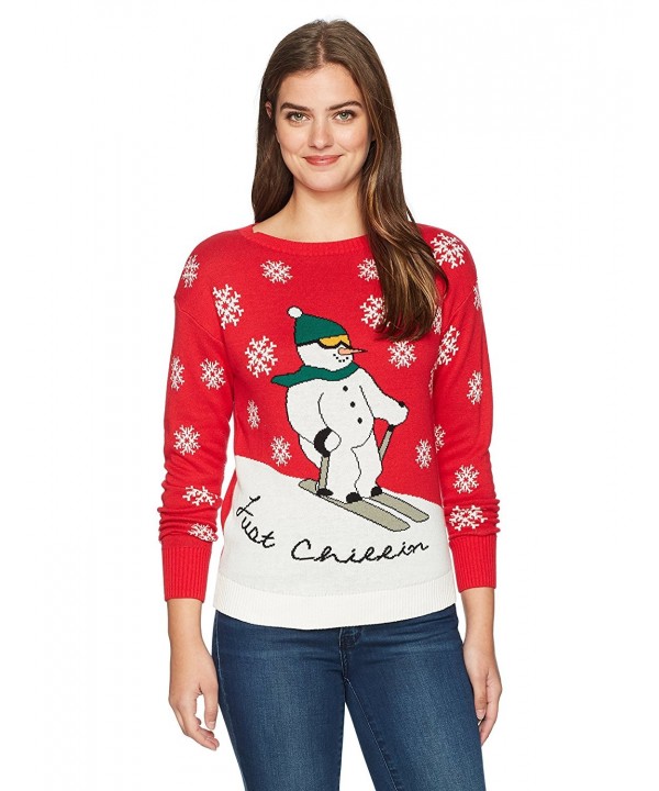 Isabella's Closet Women's Just Chillin Ugly Christmas Sweater - Red ...