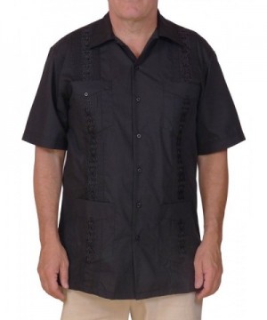 Cuban Style Guayabera Shirt / Black - CW11F2TEP6L