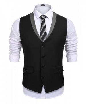 Men's 1920's Style Slim Fit Business Suit Dress Vest Skinny Formal ...