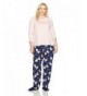 HUE Womens Printed Pajama Pink Sleep