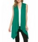 Womens Sleeveless Asymetric Cardigan Medium