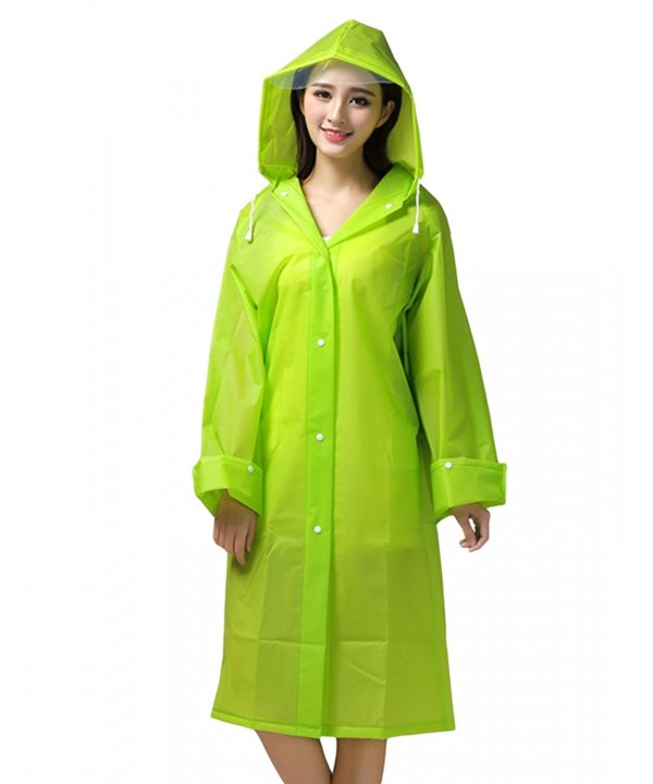 Women EVA Waterproof Rain Poncho Hooded Jackets with Backpack Position ...