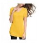 Womens Shoulder Casual Shirt Yellow