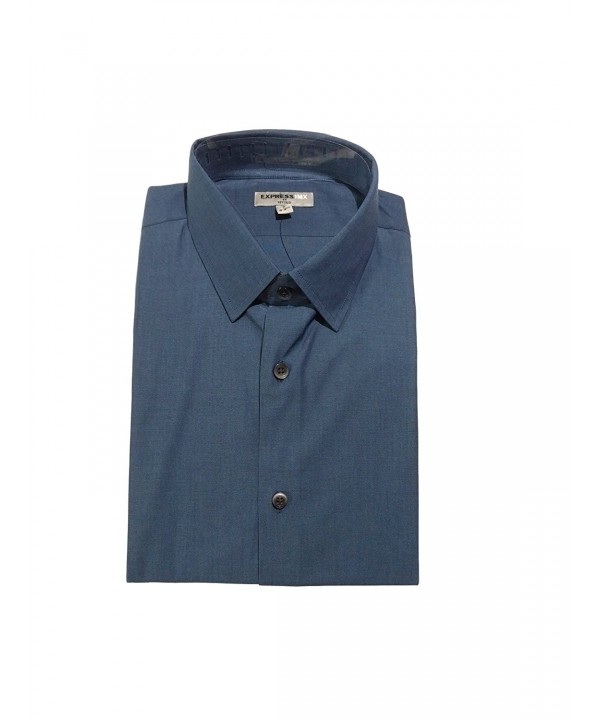Men's Fitted Buttondown Shirt - Blue - CJ18203I7LI