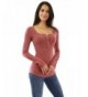 PattyBoutik Womens Henley Crochet Sleeve