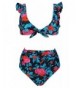 COCOSHIP Waisted Shirred Closure Swimsuit