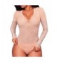 SEBOWEL Ladies V Neck Bodysuit Teddies