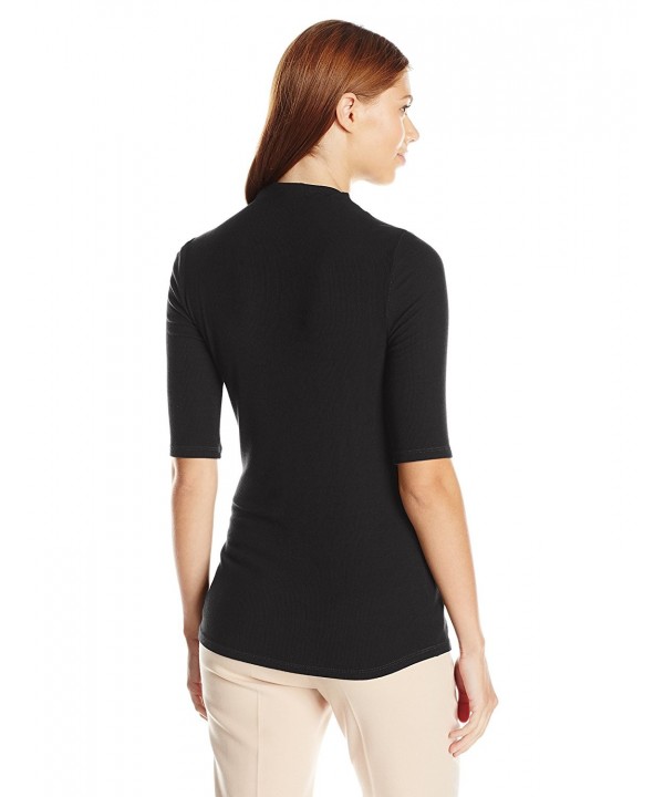 elbow sleeve mock neck