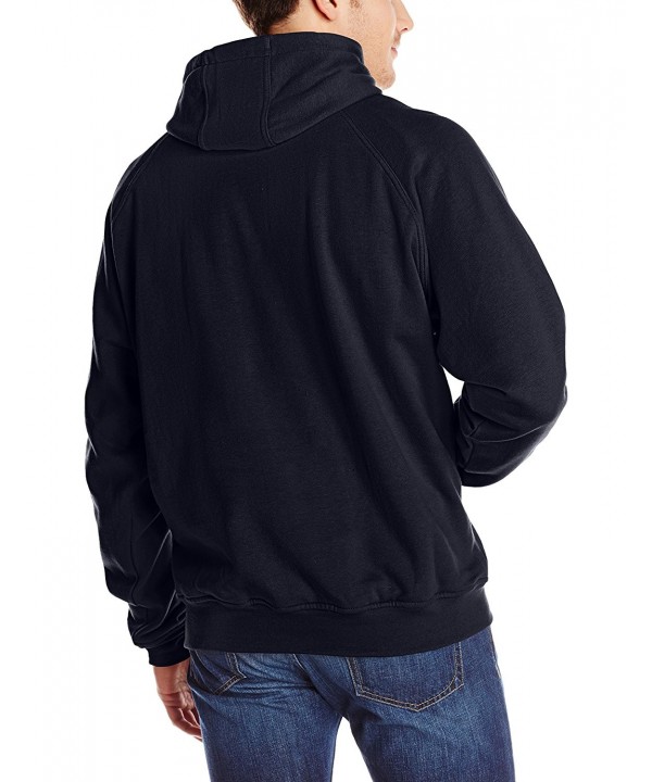 Men's Original Fleece Hooded Pullover Thermal Lined - Navy - CH114UQUIO5