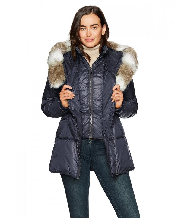 Women's Heavyweight Wellon Coat With Oversized Hood And Inner Vest 