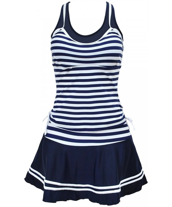 Womens Nautical Stripes Swimwear 3X Large