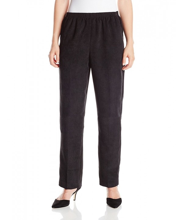Women's Plus Size Classic Regular (Medium) Length Cord Pant - Black ...