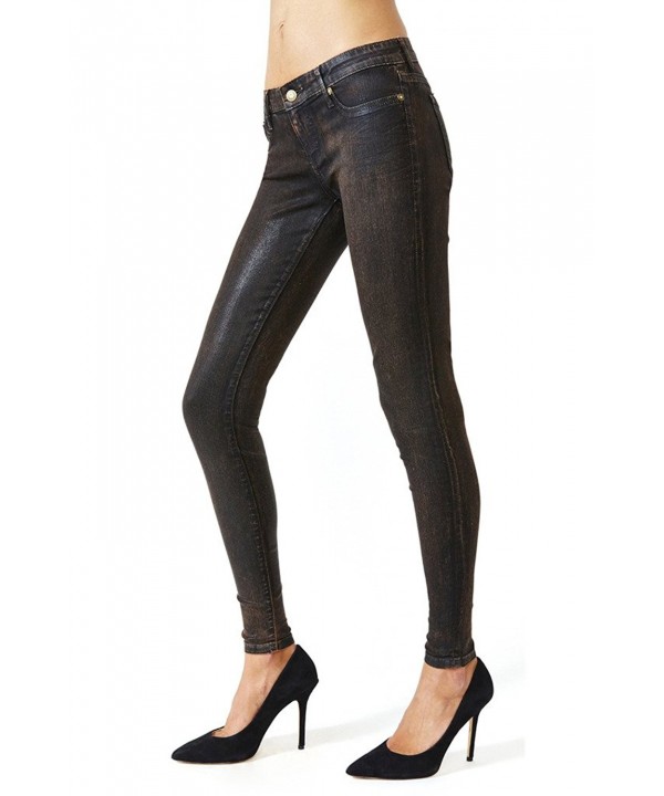 Kill City Women's Waxed PU Coated Leather Look Emo Skinny Jeans ...