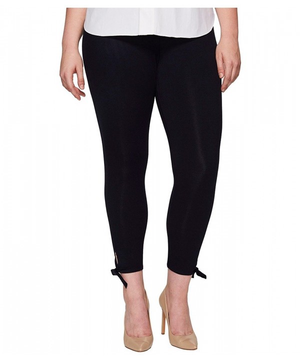 Women's Tie Cotton Crop Legging - Midnight - C417YXNR3G8