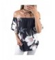 Womens Summer Shoulder Floral Blouse