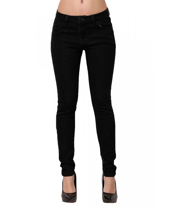 Skinny Jeans- Women's Casual Butt Lift Stretch Jeans Leggings - Solid ...