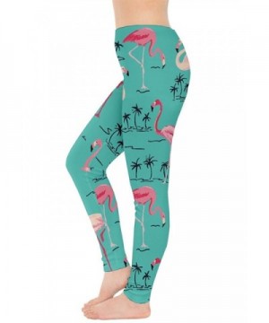 Womens Flamingo Birds Summer Pool Party Leggings- XS-5XL - Aqua ...