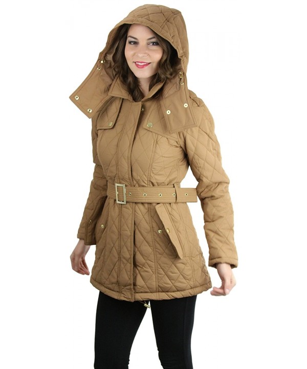 ladies lightweight padded jacket with hood