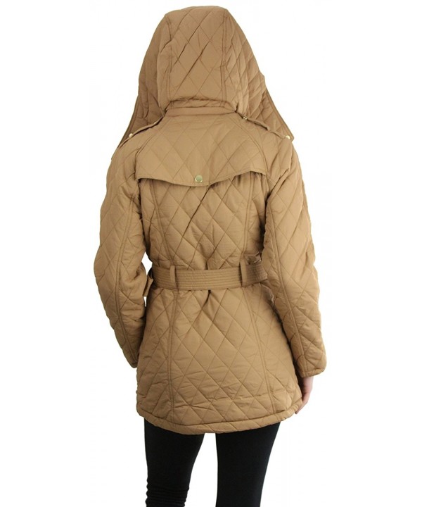 ladies lightweight padded jacket with hood