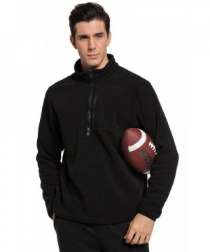 Men's Heat Trapping Thermal Half Zip Fleece Pullover Sweater With ...