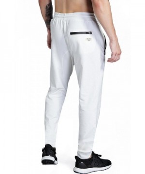 Men's Gym Sweatpants Casual Running Joggers Pants Workout - Ivory White ...