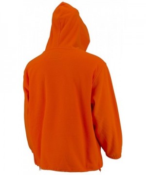Mens Fleece Full Zip Blaze Orange Hoody - CA12O265JOI