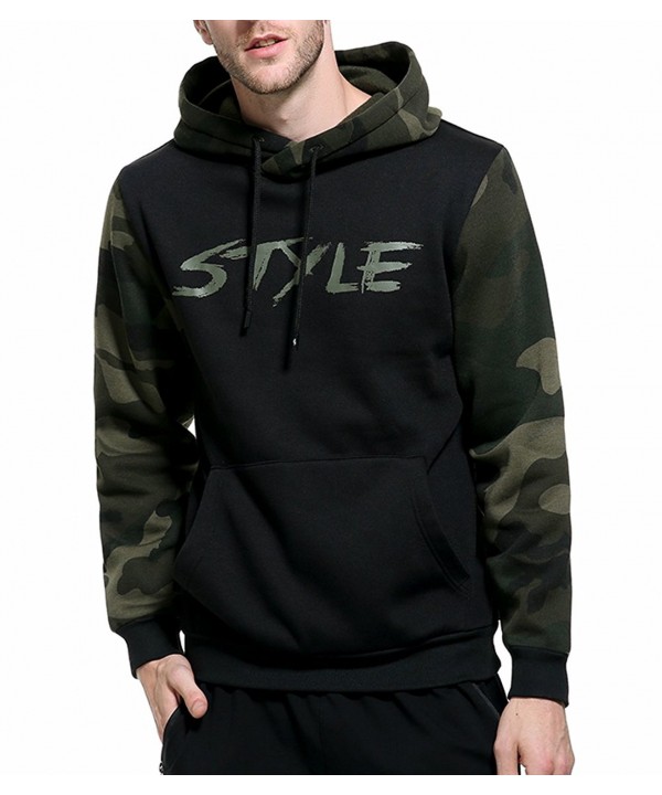 Letter Printed Camouflage Sweatshirt Pullover