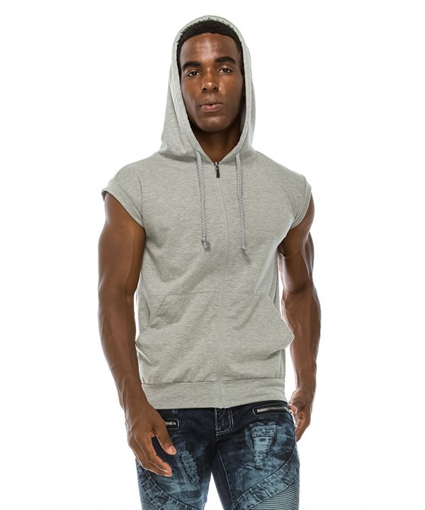 terry sleeveless hoodie