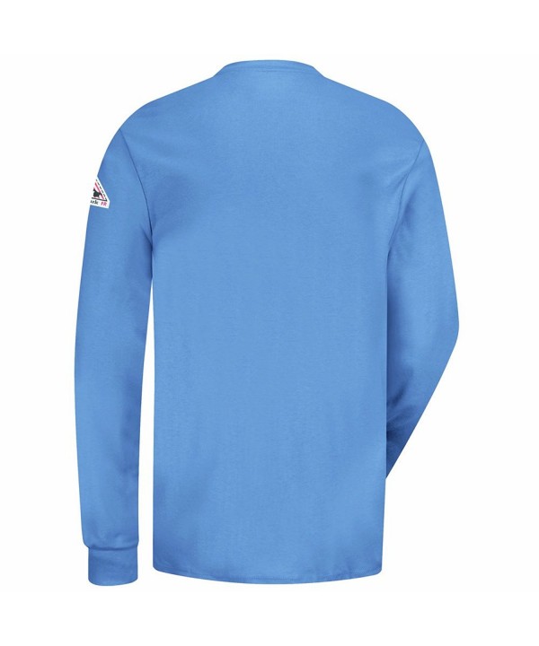 Bulwark Flame Resistant 6.25 oz Cotton Long Sleeve Tagless Henley Shirt ...