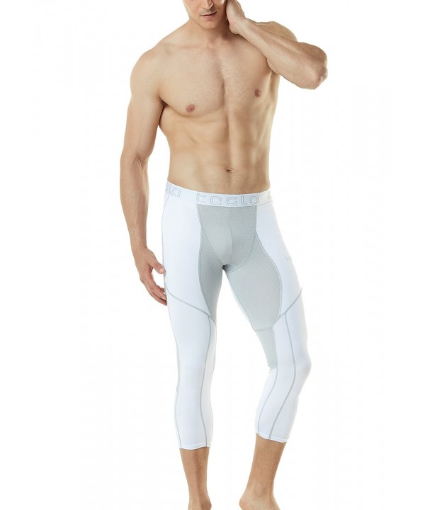 Mens Compression 3 4 Capri Shorts Baselayer Cool Dry Sports Tights