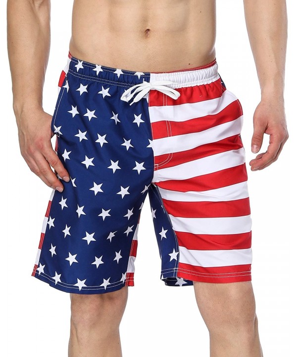 Men's American Flag Swim Trunks US Flag Bathing Suit Board Swim Shorts ...