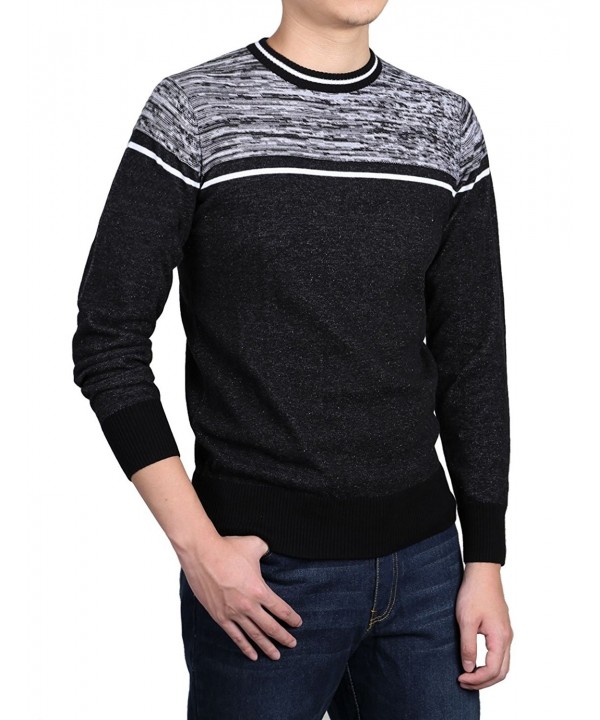 white and black crew neck