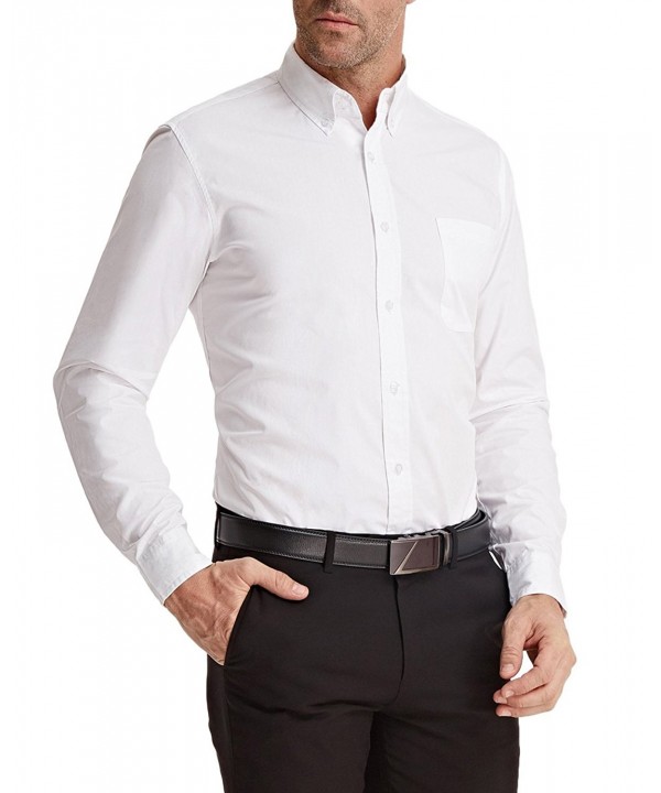Mens Casual Dress Shirts Slim Fit Style - Pj56-white - C712N7WA18I